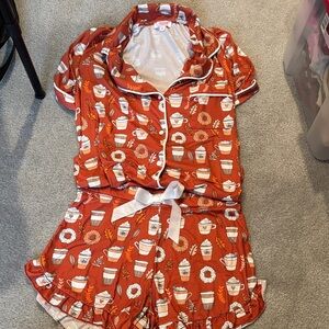 Jordann Jammies Pumpkin Spice Short Set
